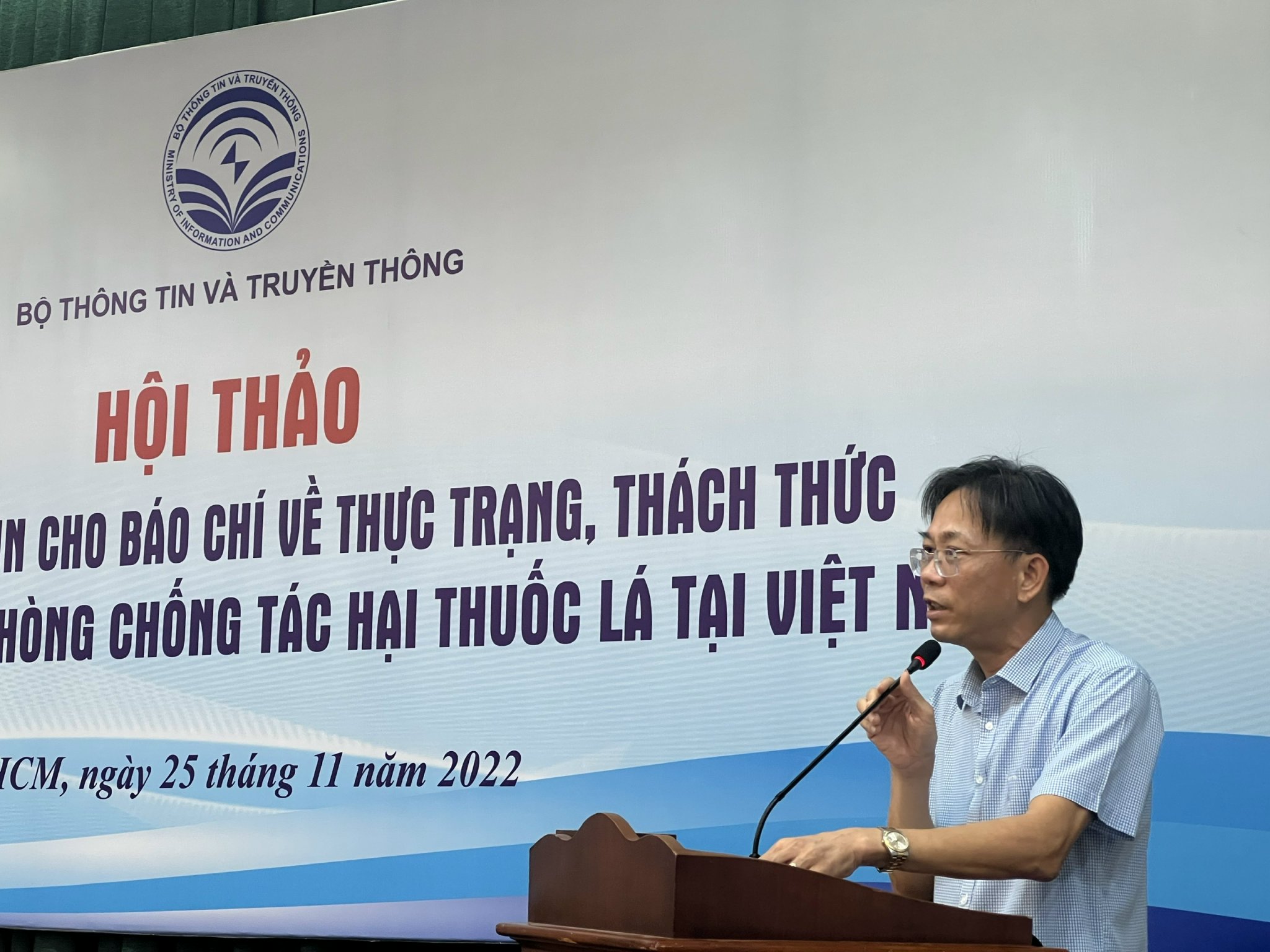 ThS. Hồ Hồng Hải – Phó Vụ trưởng Vụ Pháp chế, Bộ Thông tin và Truyền thông phát biểu tại Hội thảo